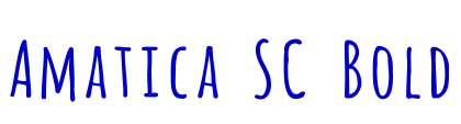 Amatica SC Bold लिपि